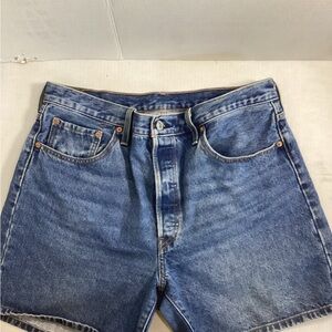 Levi's Women Classic Blue Denim High Rise 501 Jean short